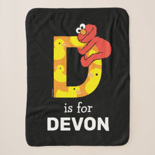 Elmo Alphabet D Duck Sherpa Deken