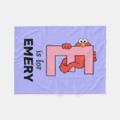 Elmo Alphabet | E Roze Fleece Deken (Voorkant (Horizontaal))