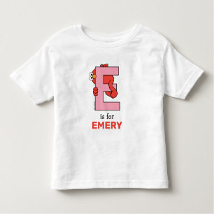 Elmo Alphabet   E Roze Kinder Shirts