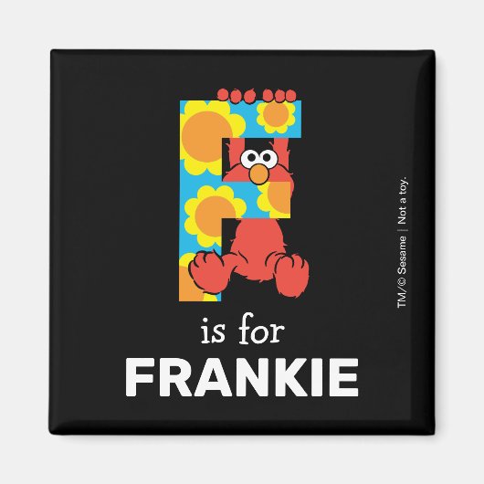 Elmo Alphabet | F Bloemen Magneet (Voorkant)