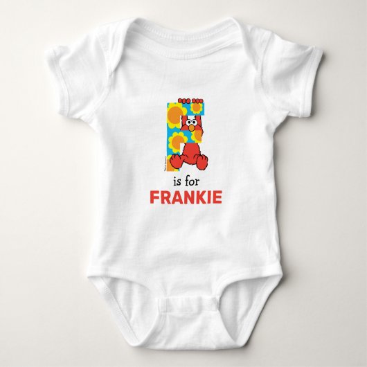 Elmo Alphabet | F Bloemen Romper (Voorkant)
