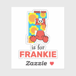 Elmo Alphabet F Bloemen Sticker