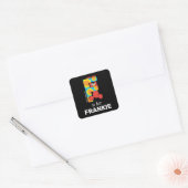 Elmo Alphabet | F Bloemen Vierkante Sticker (Envelop)