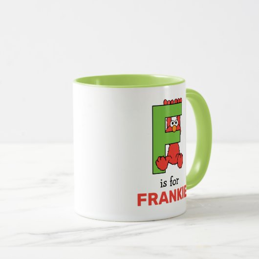 Elmo Alphabet | F Groen Mok (Voorkant rechts)