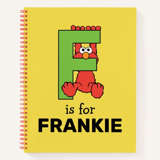 Elmo Alphabet | F Groen Notitieboek (Voorkant)