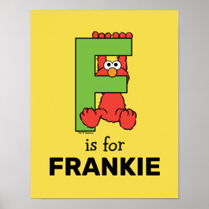 Elmo Alphabet F Groen Poster