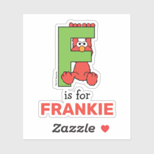 Elmo Alphabet F Groen Sticker