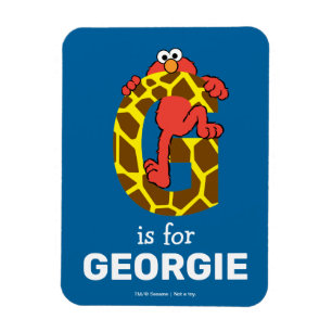 Elmo Alphabet   G GIRAFFE Magneet