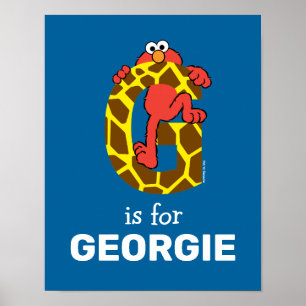 Elmo Alphabet   G GIRAFFE Poster
