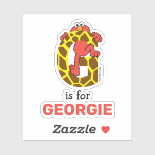 Elmo Alphabet   G GIRAFFE Sticker