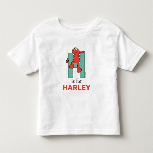 Elmo Alphabet | H Groen Kinder Shirts (Voorkant)