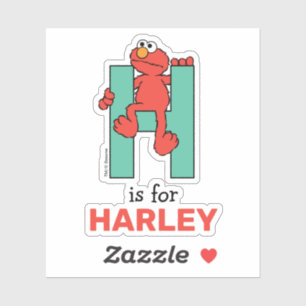 Elmo Alphabet   H Groen Sticker