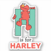 Elmo Alphabet | H Groen Sticker (Voorkant)