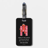 Elmo Alphabet | H Hoorten Bagagelabel (Achterkant verticaal)