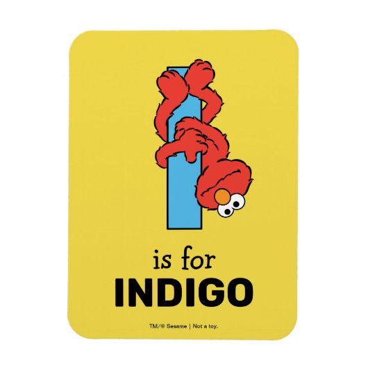 Elmo Alphabet | I Blauw Magneet (Verticaal)