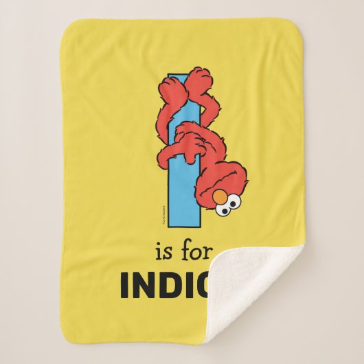 Elmo Alphabet | I Blauw Sherpa Deken (Voorkant)