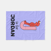 Elmo Alphabet | J Roze Fleece Deken (Voorkant (Horizontaal))