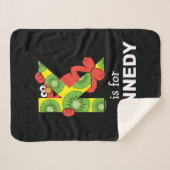 Elmo Alphabet | K Kiwi Sherpa Deken (Voorkant (horizontaal))