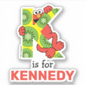 Elmo Alphabet | K Kiwi Sticker (Voorkant)