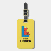 Elmo Alphabet | L Blauw Bagagelabel (Voorkant verticaal)