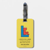 Elmo Alphabet | L Blauw Bagagelabel (Achterkant verticaal)