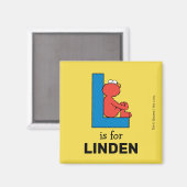 Elmo Alphabet | L Blauw Magneet (Voorkant / Achterkant)