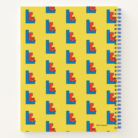 Elmo Alphabet | L Blauw Notitieboek (Achterkant)