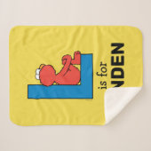 Elmo Alphabet | L Blauw Sherpa Deken (Voorkant (horizontaal))