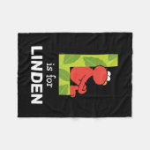 Elmo Alphabet | L Leaf Fleece Deken (Voorkant (Horizontaal))