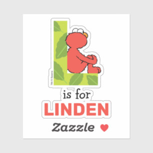 Elmo Alphabet   L Leaf Sticker
