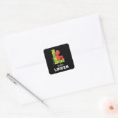Elmo Alphabet | L Leaf Vierkante Sticker (Envelop)