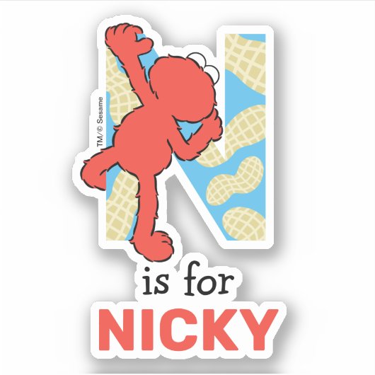 Elmo Alphabet | N Nuts Sticker (Voorkant)