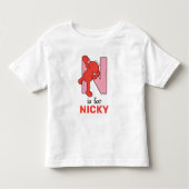 Elmo Alphabet | N Roze Kinder Shirts (Voorkant)