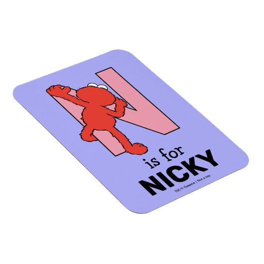 Elmo Alphabet | N Roze Magneet (Rechterzijde)