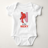Elmo Alphabet | N Roze Romper (Voorkant)