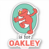 Elmo Alphabet | O BLAUWGROEN Sticker (Voorkant)