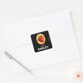 Elmo Alphabet | O ORANJE Vierkante Sticker (Envelop)
