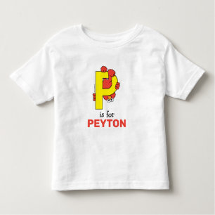 Elmo Alphabet   P Geel Kinder Shirts