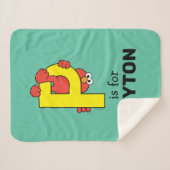 Elmo Alphabet | P Geel Sherpa Deken (Voorkant (horizontaal))