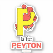 Elmo Alphabet | P Geel Sticker (Voorkant)