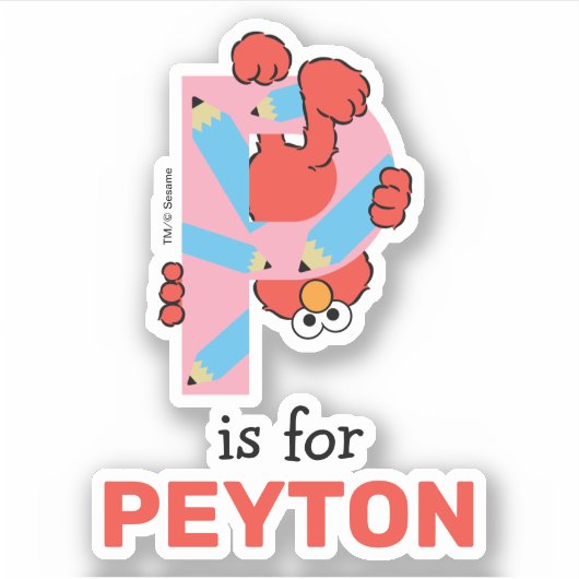 Elmo Alphabet | P-Raad Sticker (Voorkant)