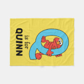 Elmo Alphabet | Q Blue Fleece Deken (Voorkant (Horizontaal))