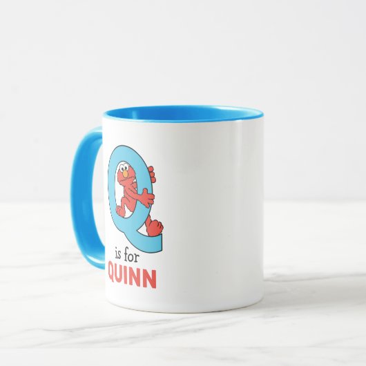 Elmo Alphabet | Q Blue Mok (Voorkant links)