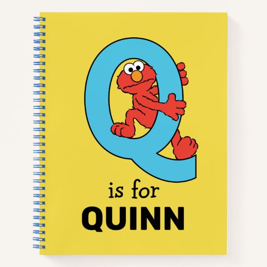 Elmo Alphabet | Q Blue Notitieboek (Voorkant)