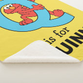 Elmo Alphabet | Q Blue Sherpa Deken (3/4)