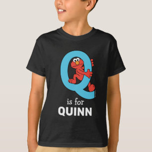 Elmo Alphabet Q Blue T-shirt