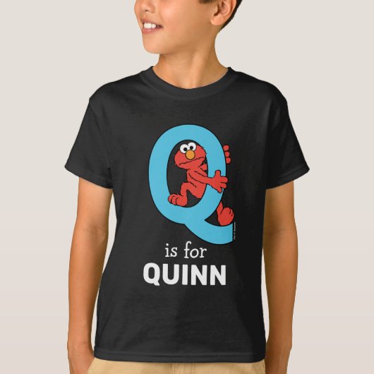 Elmo Alphabet | Q Blue T-shirt (Voorkant)
