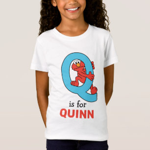 Elmo Alphabet   Q Blue T-shirt