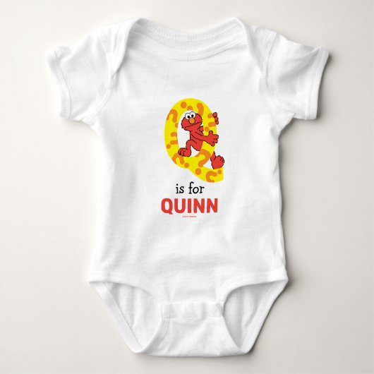 Elmo Alphabet | Q-vraagteken Romper (Voorkant)