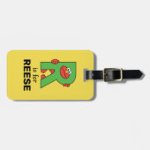 Elmo Alphabet | R Groen Bagagelabel (Voorkant horizontaal)